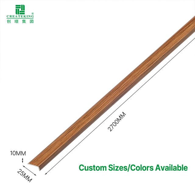 Tiras de borda de piso laminado em PVC de 24 * 10 mm em forma de L
