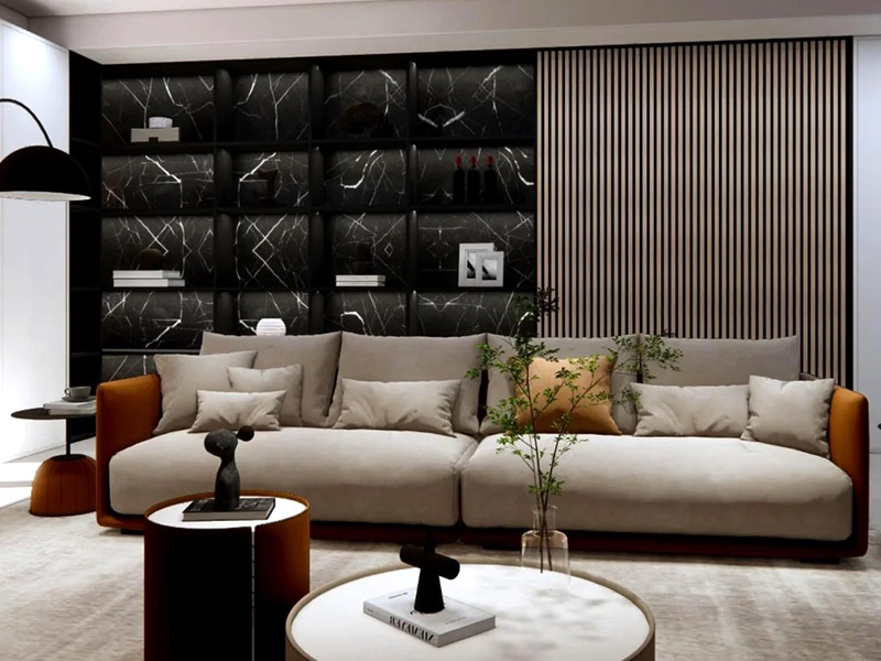 Que tipo de madeira é usada para painéis acústicos?