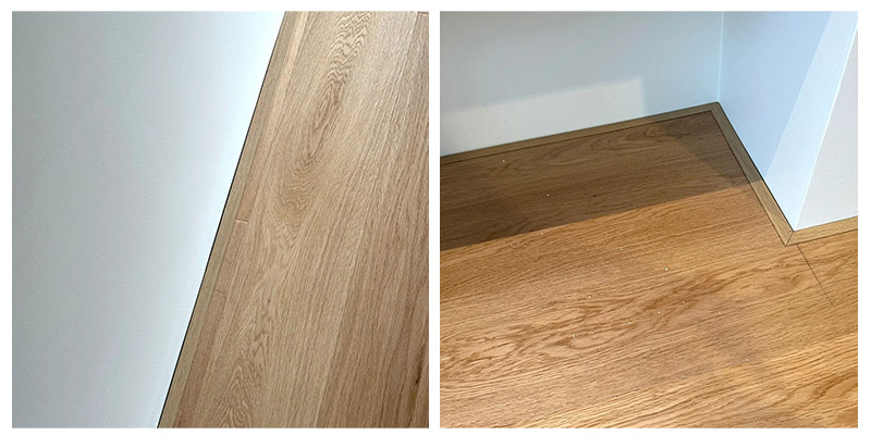 Tira de borda de piso de PVC em forma de L de 30 * 20 mm