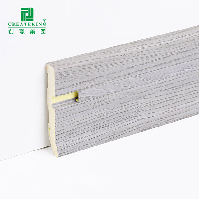 75*15mm PVC escondido prego rodapé sólido