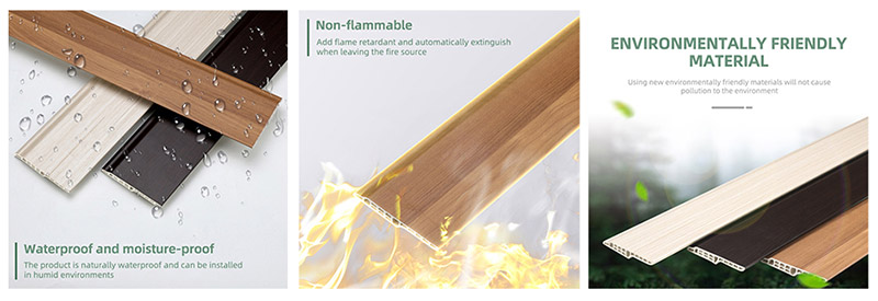 Rodap&eacute; de l&iacute;ngua de cordeiro em PVC 95 * 16 mm