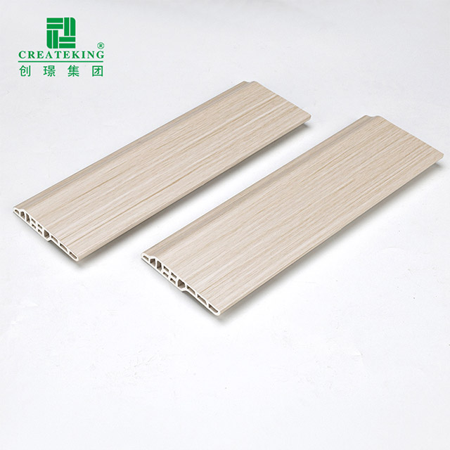 Rodapé de língua de cordeiro em PVC 80 * 14 mm
