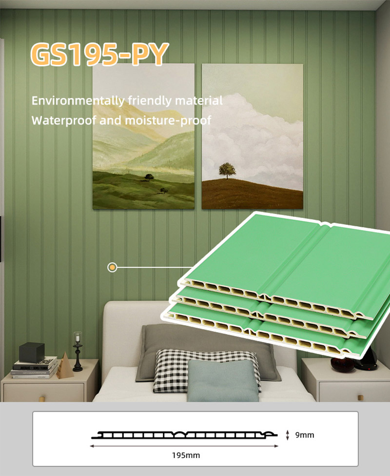 placas ocas da parede de 195*9mm WPC