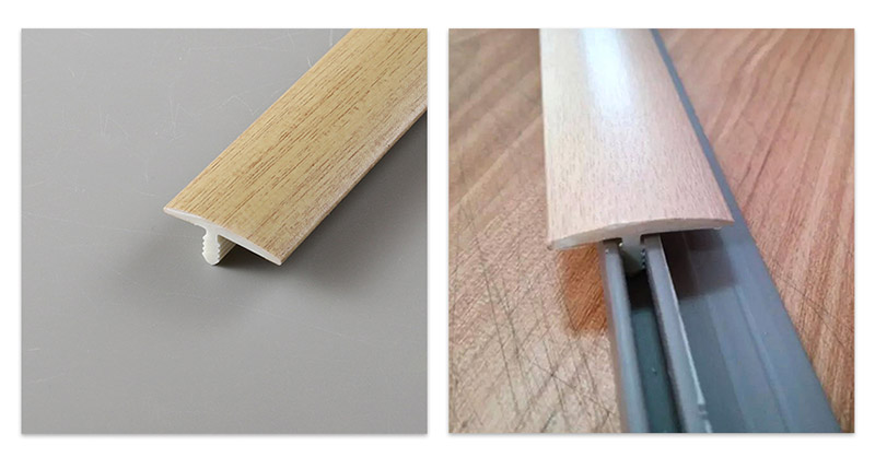 Faixa de transi&ccedil;&atilde;o de piso de PVC em forma de T de 25 * 8 mm