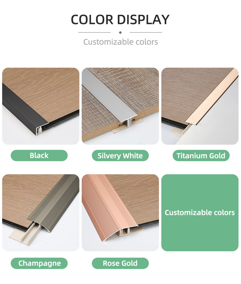 Perfil final de metal para piso laminado