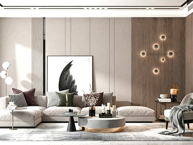 Design de interiores com regras de 3 cores