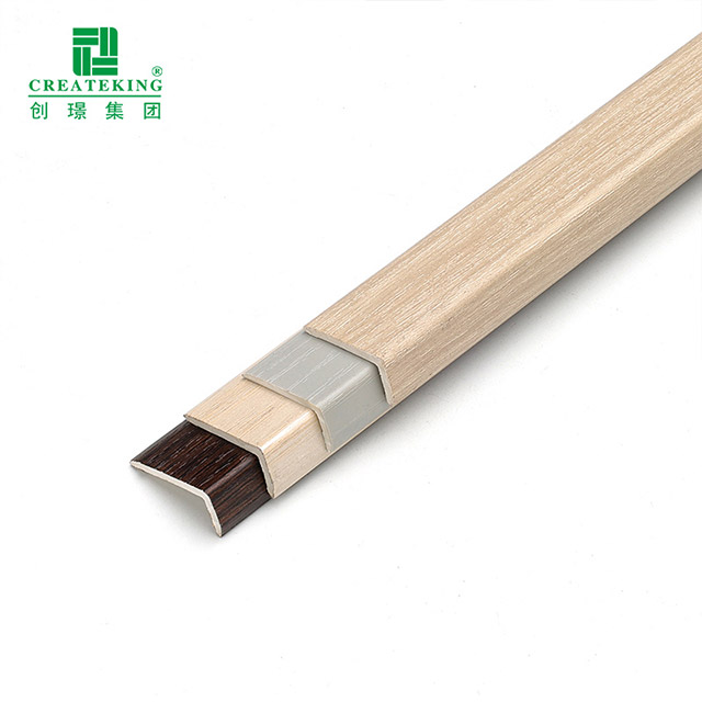 Tira de borda de piso laminado em PVC de 20 * 10 mm em forma de L