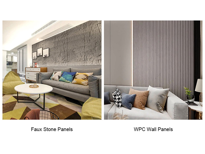 Painéis de pedra falsa vs. Painéis de parede WPC: um guia completo