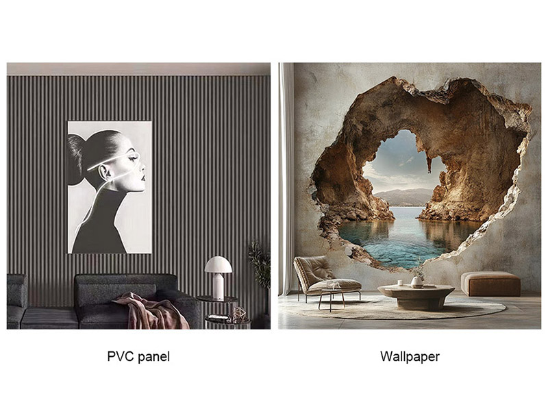 O que é melhor, painel de PVC ou papel de parede?