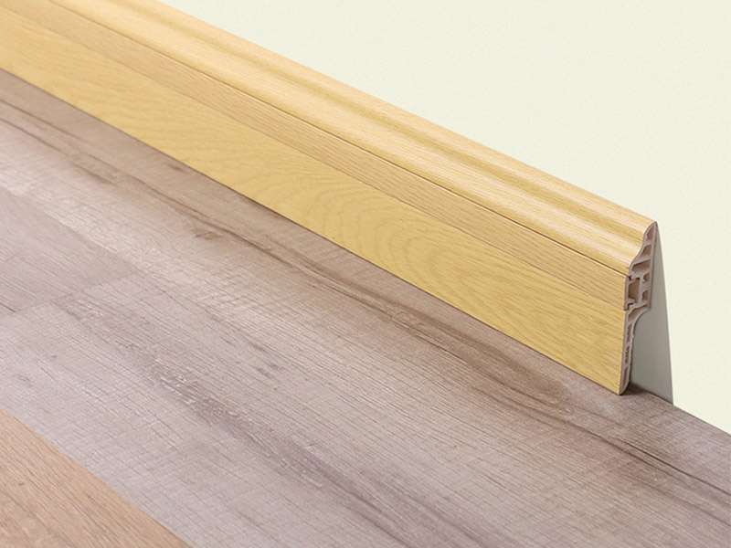 rodap&eacute; de l&iacute;ngua de cordeiro em PVC de 70 * 13,5 mm