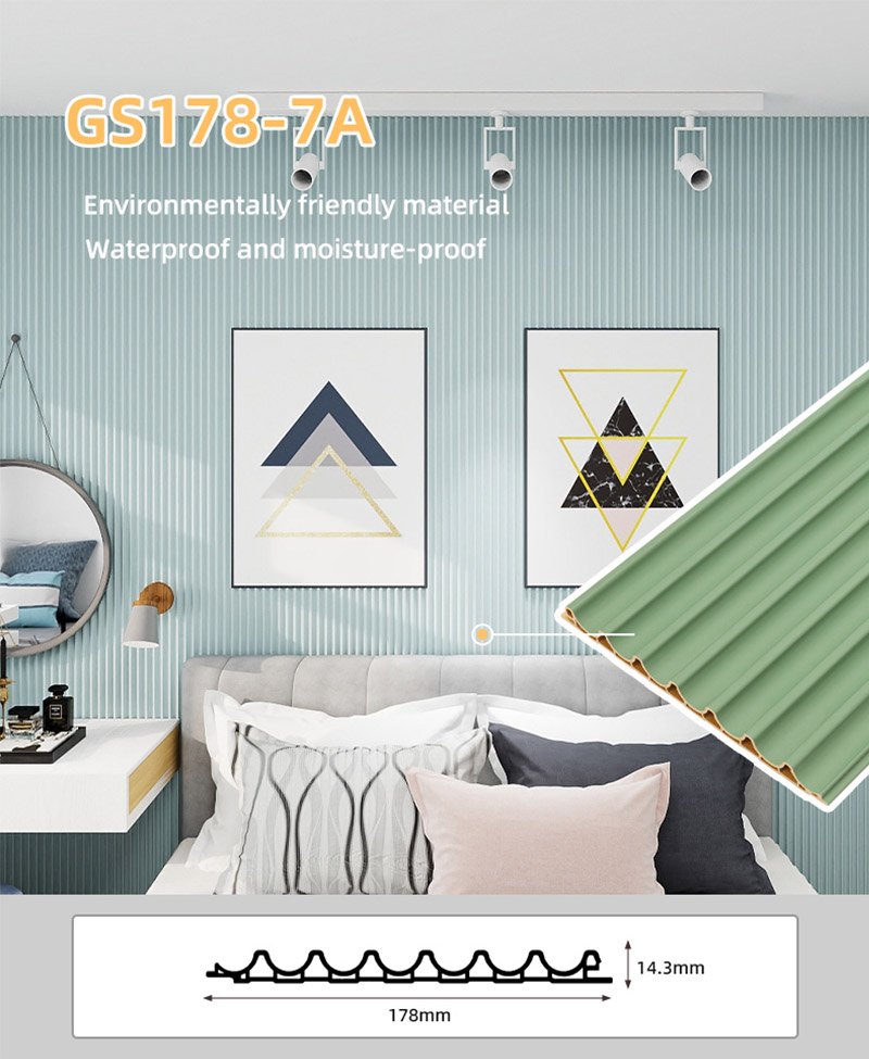 Painel de parede de arco interno de PVC de 178 * 14,3 mm