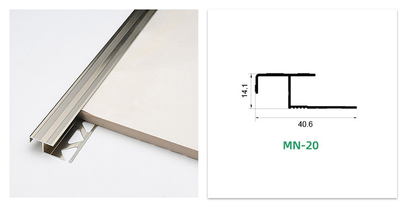 Perfis de alum&iacute;nio para escadas