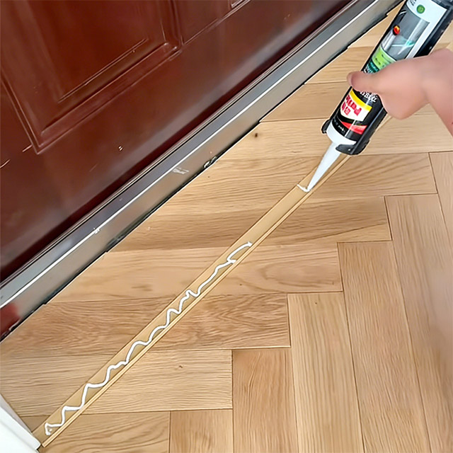 Tiras de borda de piso laminado em PVC de 24 * 10 mm em forma de L