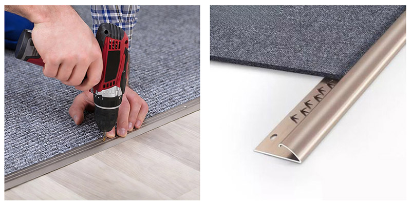 Tiras de transi&ccedil;&atilde;o de carpete