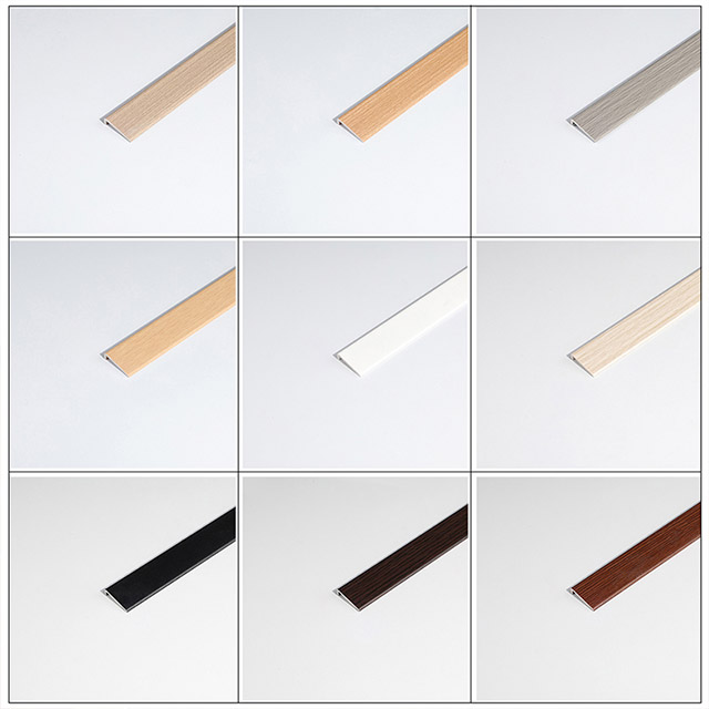Perfis de borda de piso de PVC em forma de L de 20 * 4,5 mm