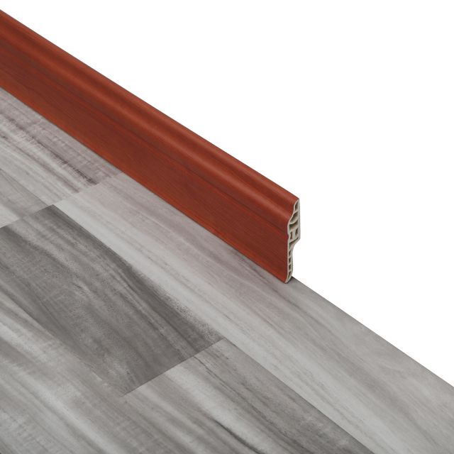 Rodapé de PVC de superfície de grão de madeira à prova d'água de 68 mm de altura-SDF68
