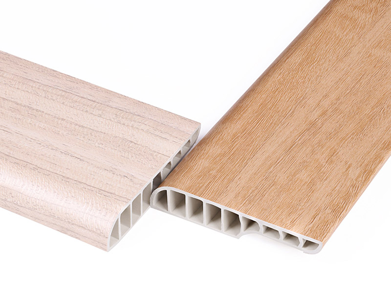 rodap&eacute; de l&aacute;pis de PVC de 75 * 15 mm