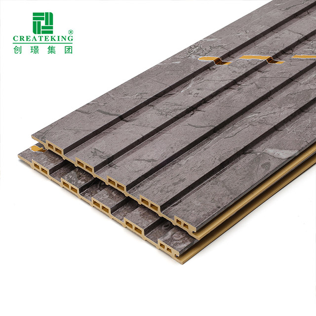 Painel de parede oco canelado de PVC à prova d'água de 155 * 17 mm