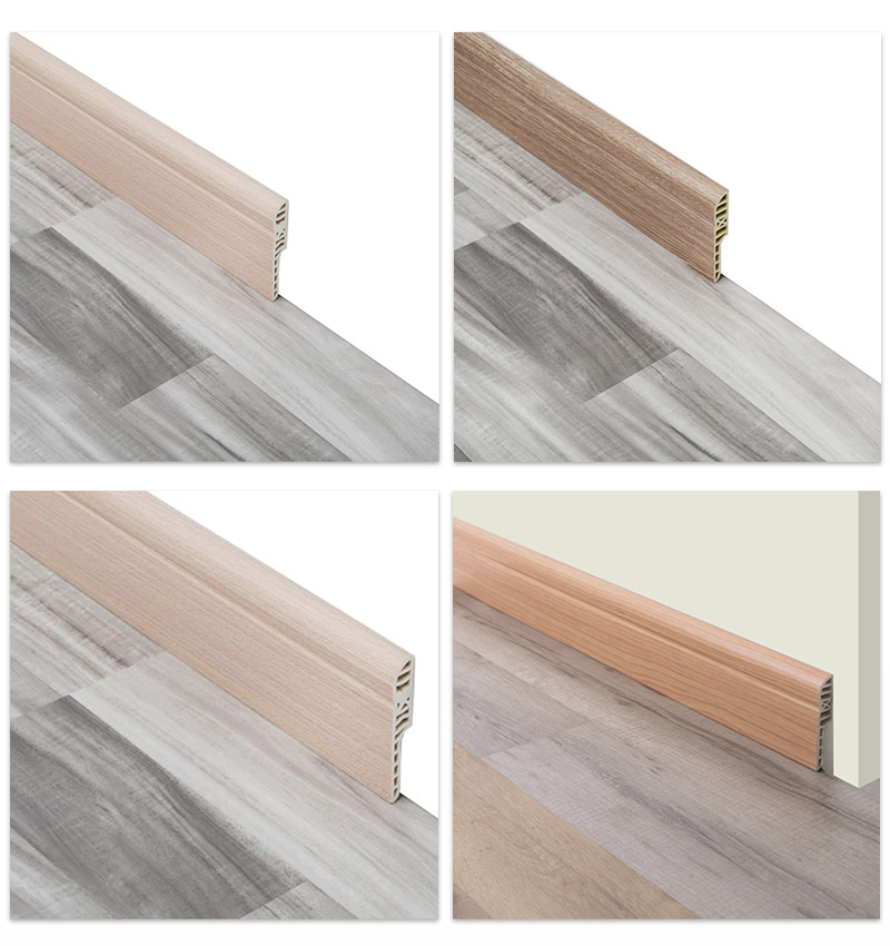 L&aacute;pis de PVC de 80*15mm redondo rodap&eacute; imperme&aacute;vel