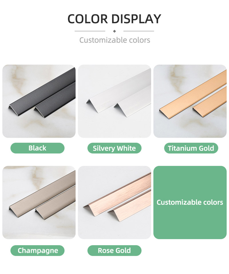 Faixa de prote&ccedil;&atilde;o de borda de piso de alum&iacute;nio em forma de L