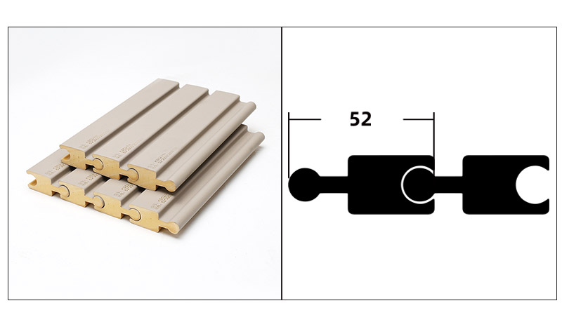 painel de parede de arco plano de 52*21mm