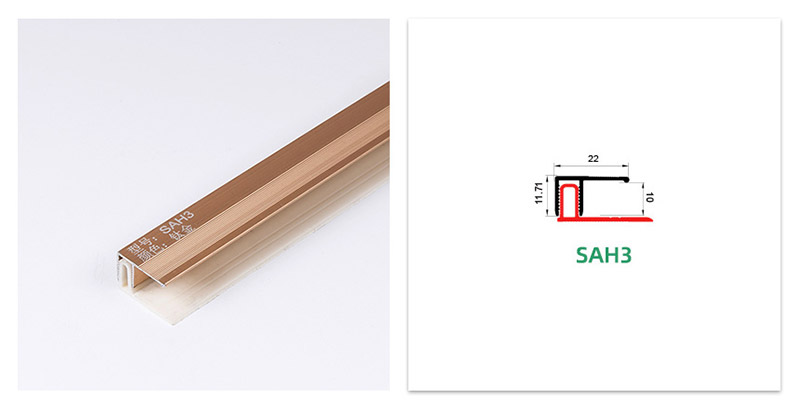 Perfil final de metal para piso laminado