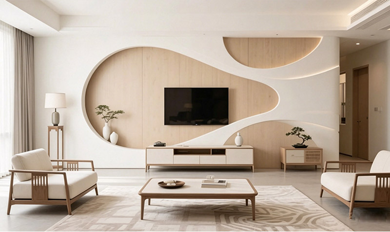 Id&eacute;ias de design de parede de fundo de TV
