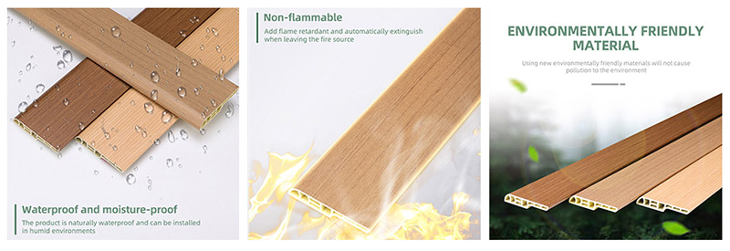 rodap&eacute; de l&aacute;pis de PVC de 70 * 12 mm