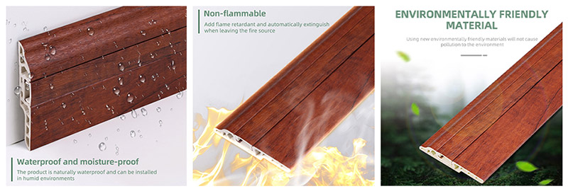 Linha de contorno de prego oculto em PVC de 80 * 14 mm