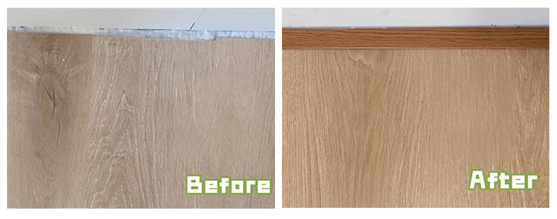 Tiras de borda de piso de PVC em forma de L de 13 * 13 mm