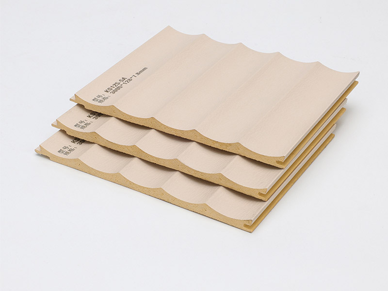 pain&eacute;is de parede canelados c&ocirc;ncavos de 128*7,8 mm