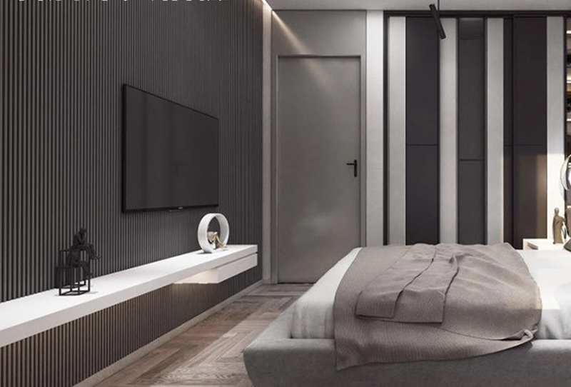 Painel de parede de pl&aacute;stico de madeira composta