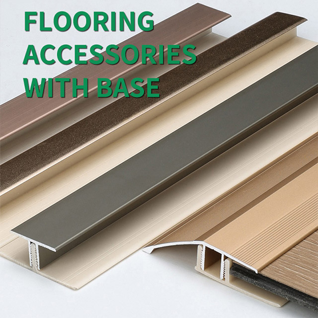 Faixa de transição de costuras de piso com moldagem em T deslocada de 10,9x15mm