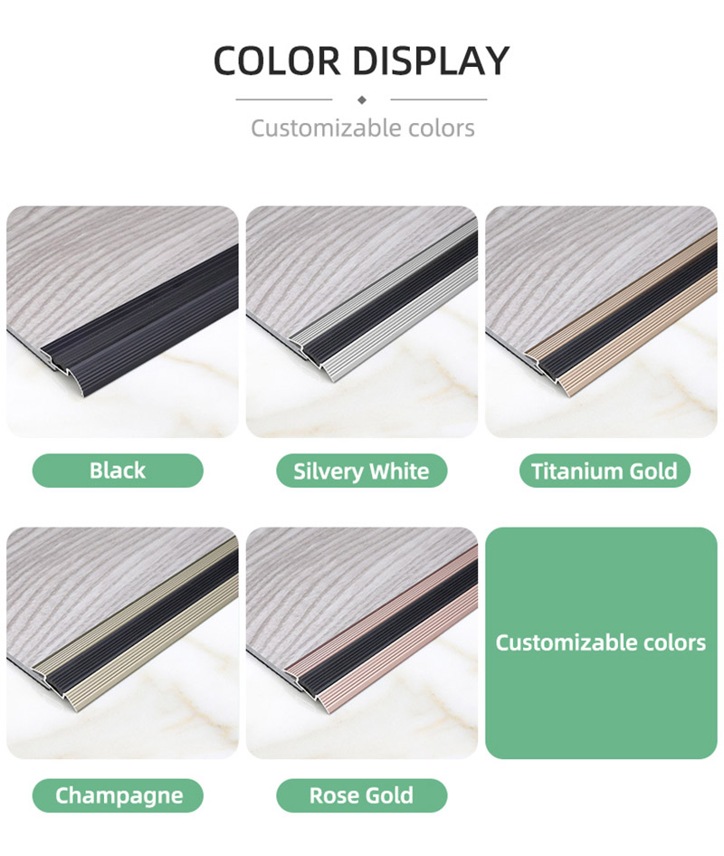  Barra de limiar antiderrapante de alum&iacute;nio com inser&ccedil;&atilde;o de borracha