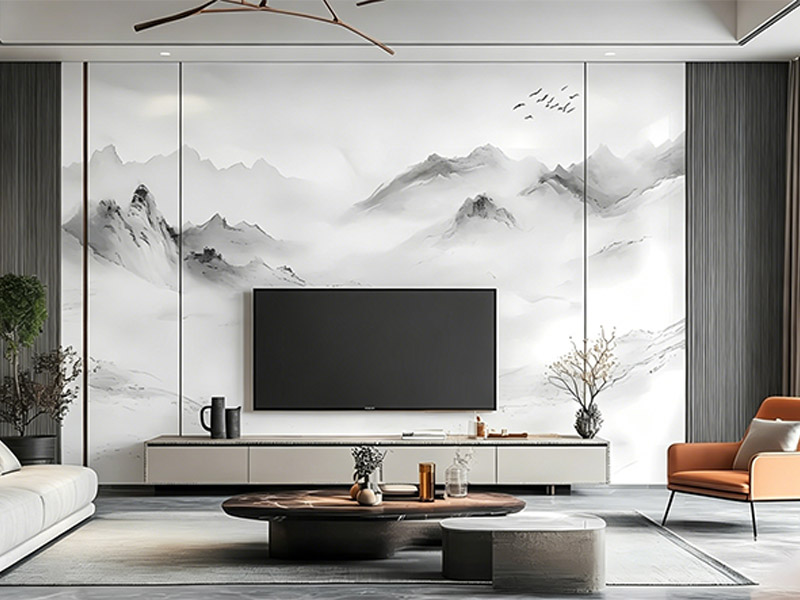 Id&eacute;ias de design de parede de fundo de TV