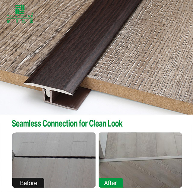 Tiras de borda de piso em forma de T de PVC de 40 * 12,6 mm