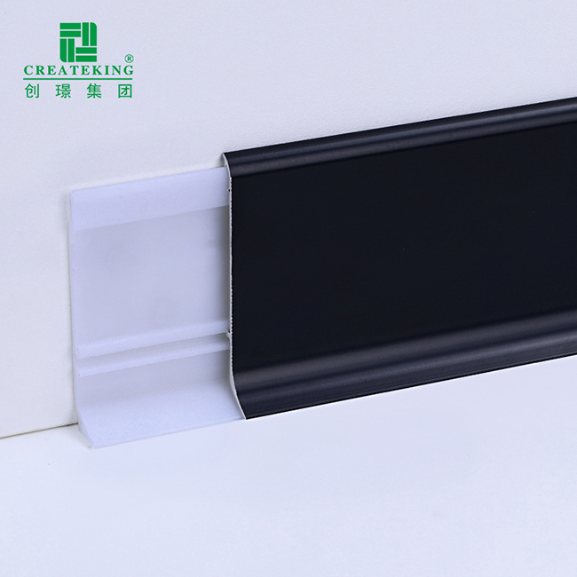 Rodapé preto de alumínio personalizado do fabricante chinês
