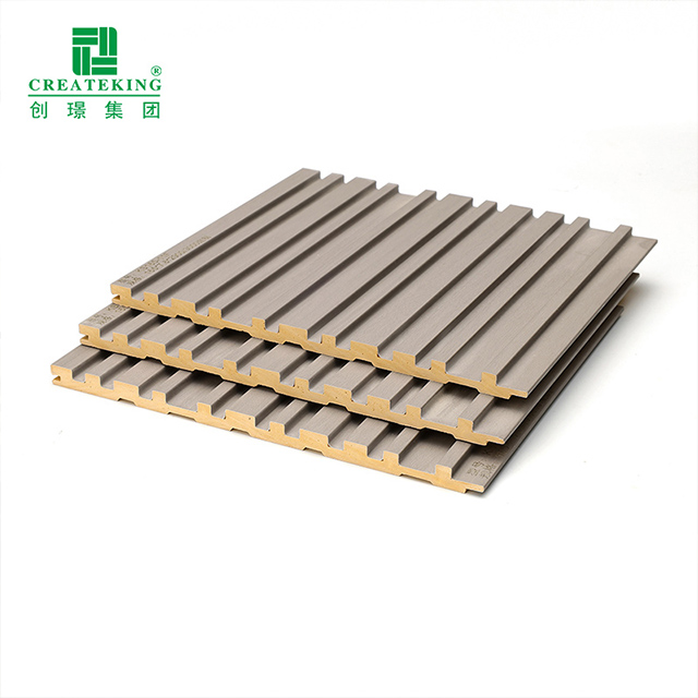 Painéis de parede canelados sólidos de PVC anti-mofo de 165 * 7,8 mm