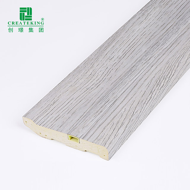 75*15mm PVC escondido prego rodapé sólido