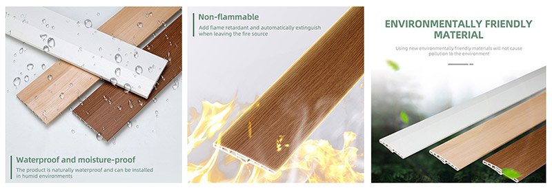 Rodap&eacute; de PVC oco chanfrado 100*15mm