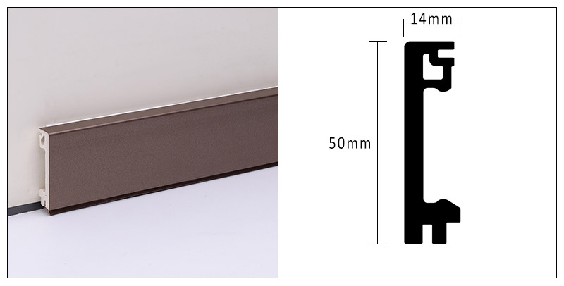 rodap&eacute; de 50*14mm WPC