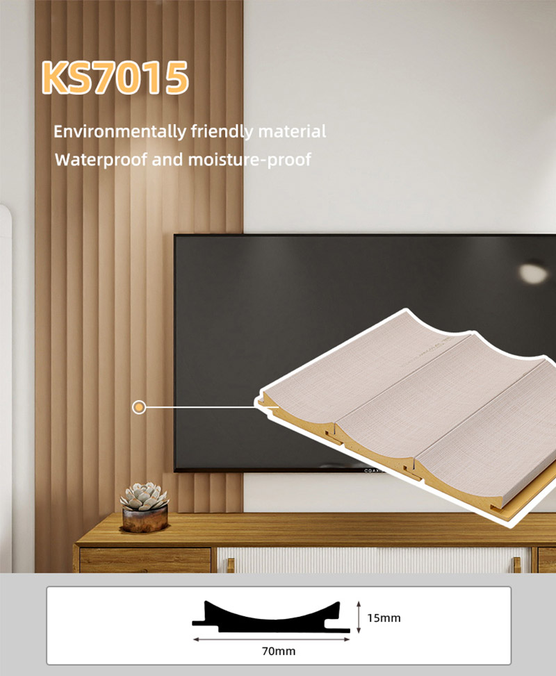 Painel de parede canelado de arco interno de 70 * 15 mm