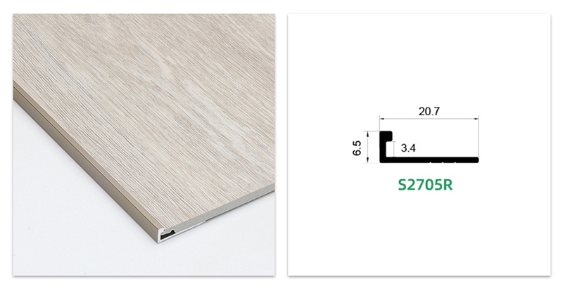 Acabamento de piso em canal C