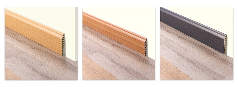 Rodap&eacute; de l&iacute;ngua de cordeiro em PVC 80 * 14 mm