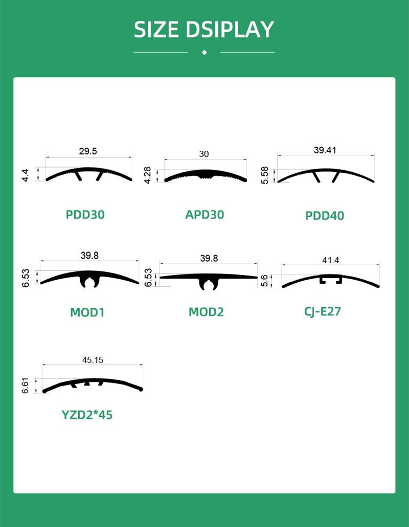 Faixa de transi&ccedil;&atilde;o universal para piso de alum&iacute;nio
