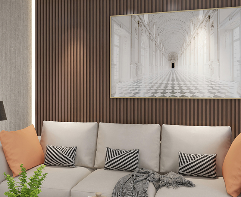 Painel de parede de pl&aacute;stico de madeira composta