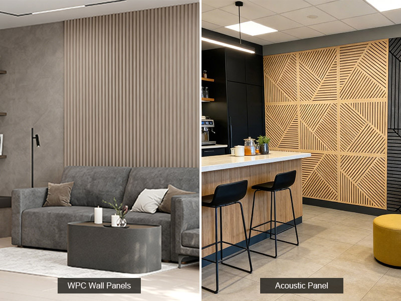 Qual é a diferença entre um painel WPC e um painel acústico?