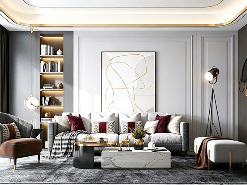 Qual é a regra das três cores no design de interiores?