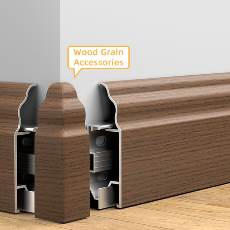 Rodapé de alumínio estilo francês 70*12mm