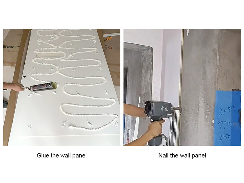 Você cola ou prega painéis de parede?